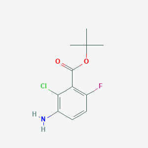 molecular formula C11H13ClFNO2 B2443061 Tert-butyl 3-amino-2-chloro-6-fluorobenzoate CAS No. 2090757-52-9