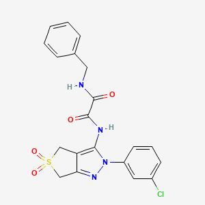 N1-benzyl-N2-(2-(3-chlorophenyl)-5,5-dioxido-4,6-dihydro-2H-thieno[3,4-c]pyrazol-3-yl)oxalamide