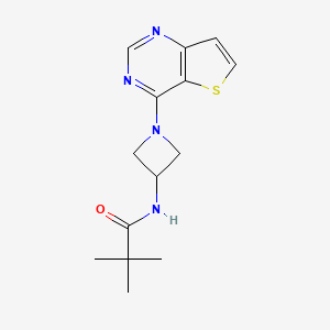 2,2-Dimethyl-N-(1-thieno[3,2-d]pyrimidin-4-ylazetidin-3-yl)propanamide