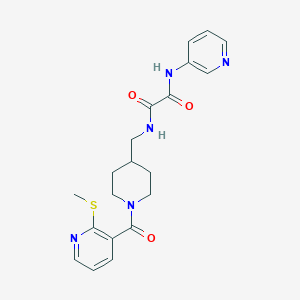 molecular formula C20H23N5O3S B2443069 N1-((1-(2-(甲硫基)烟酰基)哌啶-4-基)甲基)-N2-(吡啶-3-基)草酰胺 CAS No. 1234978-70-1