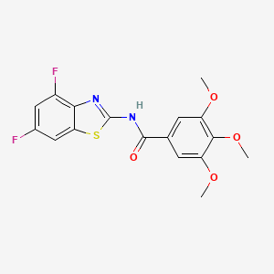 molecular formula C17H14F2N2O4S B2443083 N-(4,6-difluorobenzo[d]thiazol-2-yl)-3,4,5-trimethoxybenzamide CAS No. 801263-71-8