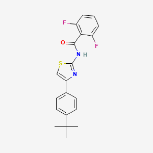 molecular formula C20H18F2N2OS B2443094 N-[4-(4-叔丁基苯基)-1,3-噻唑-2-基]-2,6-二氟苯甲酰胺 CAS No. 325988-81-6