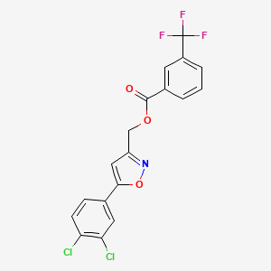 [5-(3,4-Dichlorophenyl)-1,2-oxazol-3-yl]methyl 3-(trifluoromethyl)benzoate