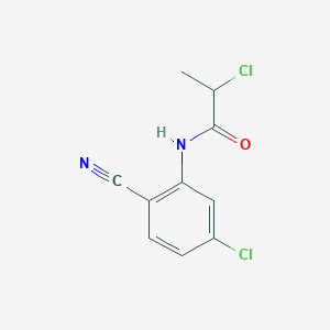molecular formula C10H8Cl2N2O B2443101 2-chloro-N-(5-chloro-2-cyanophenyl)propanamide CAS No. 743444-71-5