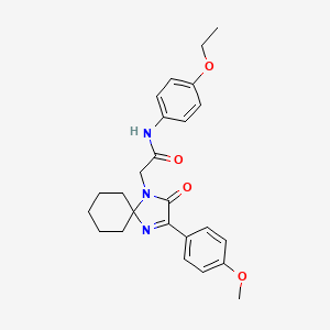 molecular formula C25H29N3O4 B2443106 N-(4-ethoxyphenyl)-2-[3-(4-methoxyphenyl)-2-oxo-1,4-diazaspiro[4.5]dec-3-en-1-yl]acetamide CAS No. 866895-92-3