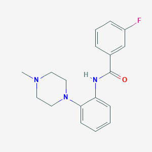 molecular formula C18H20FN3O B244311 3-fluoro-N-[2-(4-methylpiperazin-1-yl)phenyl]benzamide 