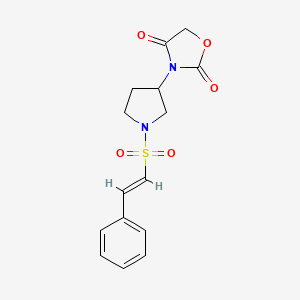 (E)-3-(1-(styrylsulfonyl)pyrrolidin-3-yl)oxazolidine-2,4-dione