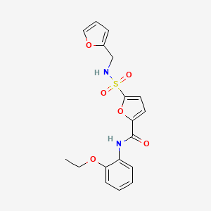 molecular formula C18H18N2O6S B2443117 N-(2-ethoxyphenyl)-5-(N-(furan-2-ylmethyl)sulfamoyl)furan-2-carboxamide CAS No. 1171071-34-3