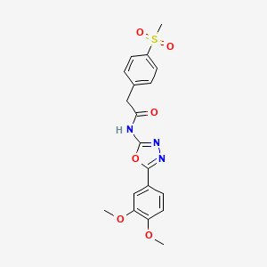 N-(5-(3,4-dimethoxyphenyl)-1,3,4-oxadiazol-2-yl)-2-(4-(methylsulfonyl)phenyl)acetamide