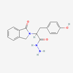 molecular formula C17H17N3O3 B2443129 3-(4-羟基苯基)-2-(1-氧代-1,3-二氢-2H-异吲哚-2-基)丙烷酰肼 CAS No. 477871-35-5