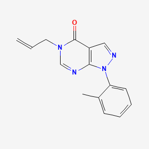 molecular formula C15H14N4O B2443131 1-(2-Methylphenyl)-5-prop-2-enylpyrazolo[3,4-d]pyrimidin-4-one CAS No. 887456-77-1