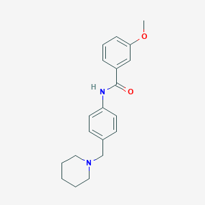 3-methoxy-N-[4-(piperidin-1-ylmethyl)phenyl]benzamide