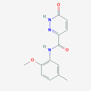 molecular formula C13H13N3O3 B2443142 N-(2-methoxy-5-methylphenyl)-6-oxo-1H-pyridazine-3-carboxamide CAS No. 847340-51-6