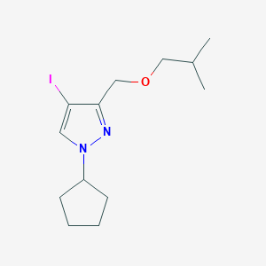 molecular formula C13H21IN2O B2443145 1-cyclopentyl-4-iodo-3-(isobutoxymethyl)-1H-pyrazole CAS No. 1855951-47-1