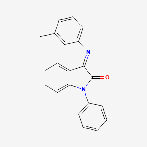 molecular formula C21H16N2O B2443150 3-(3-Methylphenyl)imino-1-phenylindol-2-one CAS No. 303984-60-3