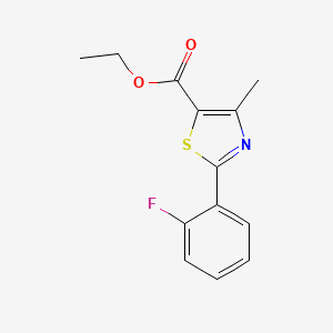 molecular formula C13H12FNO2S B2443151 Ethyl 2-(2-fluorophenyl)-4-methyl-1,3-thiazole-5-carboxylate CAS No. 842118-59-6
