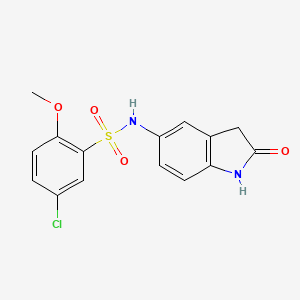 5-chloro-2-methoxy-N-(2-oxoindolin-5-yl)benzenesulfonamide
