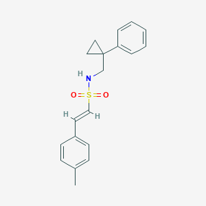 (E)-2-(4-methylphenyl)-N-[(1-phenylcyclopropyl)methyl]ethenesulfonamide