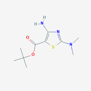 molecular formula C10H17N3O2S B2443165 Tert-butyl 4-amino-2-(dimethylamino)-1,3-thiazole-5-carboxylate CAS No. 2287286-80-8