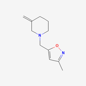 molecular formula C11H16N2O B2443181 3-Methyl-5-((3-methylenepiperidin-1-yl)methyl)isoxazole CAS No. 2034458-42-7