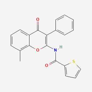molecular formula C21H15NO3S B2443187 N-(8-methyl-4-oxo-3-phenyl-4H-chromen-2-yl)thiophene-2-carboxamide CAS No. 879767-39-2