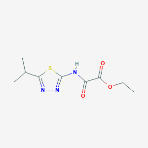 molecular formula C9H13N3O3S B2443193 乙基[(5-异丙基-1,3,4-噻二唑-2-基)氨基](氧代)乙酸酯 CAS No. 510763-27-6