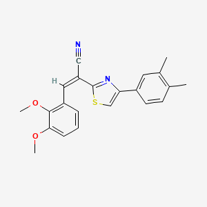 (Z)-3-(2,3-dimethoxyphenyl)-2-(4-(3,4-dimethylphenyl)thiazol-2-yl)acrylonitrile