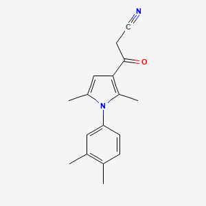 molecular formula C17H18N2O B2443200 3-[1-(3,4-dimethylphenyl)-2,5-dimethyl-1H-pyrrol-3-yl]-3-oxopropanenitrile CAS No. 736146-05-7