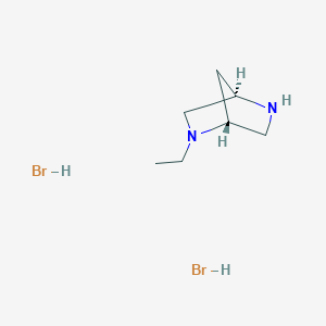 molecular formula C7H16Br2N2 B2443214 (1R,4R)-2-Ethyl-2,5-diazabicyclo[2.2.1]heptane 2HBr CAS No. 1788036-26-9