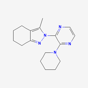 molecular formula C17H23N5 B2443219 3-methyl-2-[3-(piperidin-1-yl)pyrazin-2-yl]-4,5,6,7-tetrahydro-2H-indazole CAS No. 2415620-40-3