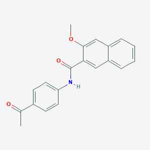 molecular formula C20H17NO3 B244322 N-(4-acetylphenyl)-3-methoxy-2-naphthamide 