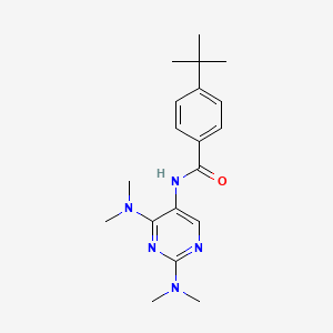 molecular formula C19H27N5O B2443225 N-(2,4-bis(dimethylamino)pyrimidin-5-yl)-4-(tert-butyl)benzamide CAS No. 1448059-87-7