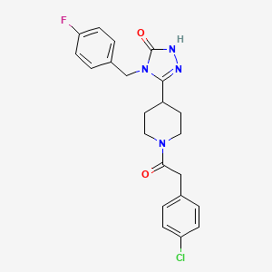 5-{1-[(4-chlorophenyl)acetyl]piperidin-4-yl}-4-(4-fluorobenzyl)-2,4-dihydro-3H-1,2,4-triazol-3-one