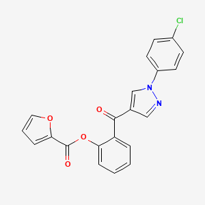 2-{[1-(4-chlorophenyl)-1H-pyrazol-4-yl]carbonyl}phenyl 2-furoate