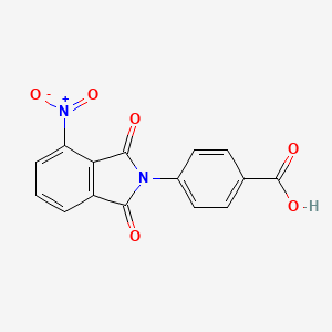 molecular formula C15H8N2O6 B2443249 4-(4-nitro-1,3-dioxo-1,3-dihydro-2H-isoindol-2-yl)benzoic acid CAS No. 71494-65-0
