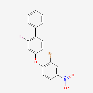 molecular formula C18H11BrFNO3 B2443253 2-Bromo-4-nitrophenyl 2-fluoro[1,1'-biphenyl]-4-yl ether CAS No. 477888-32-7