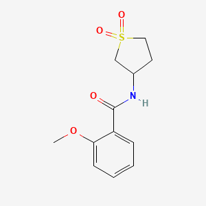 molecular formula C12H15NO4S B2443254 N-(1,1-dioxidotetrahydrothiophen-3-yl)-2-methoxybenzamide CAS No. 462069-23-4
