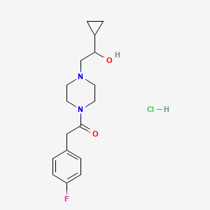 1-(4-(2-Cyclopropyl-2-hydroxyethyl)piperazin-1-yl)-2-(4-fluorophenyl)ethanone hydrochloride