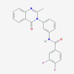 molecular formula C22H15F2N3O2 B2443266 3,4-difluoro-N-[3-(2-methyl-4-oxoquinazolin-3-yl)phenyl]benzamide CAS No. 898455-00-0