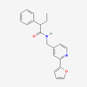 molecular formula C20H20N2O2 B2443268 N-((2-(furan-2-yl)pyridin-4-yl)methyl)-2-phenylbutanamide CAS No. 2034592-53-3