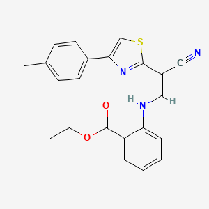 (Z)-ethyl 2-((2-cyano-2-(4-(p-tolyl)thiazol-2-yl)vinyl)amino)benzoate