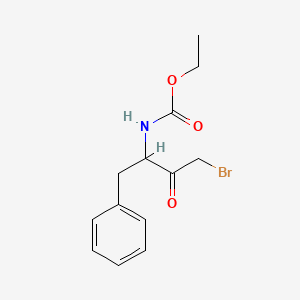 ethyl N-(4-bromo-3-oxo-1-phenylbutan-2-yl)carbamate