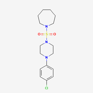 molecular formula C16H24ClN3O2S B2443276 1-((4-(4-Chlorophenyl)piperazin-1-yl)sulfonyl)azepane CAS No. 879605-65-9