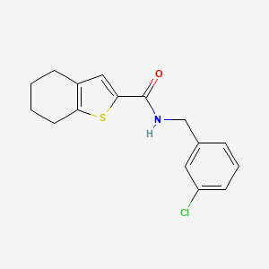 molecular formula C16H16ClNOS B2443279 N-[(3-氯苯基)甲基]-4,5,6,7-四氢-1-苯并噻吩-2-甲酰胺 CAS No. 895699-91-9