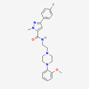 3-(4-fluorophenyl)-N-(2-(4-(2-methoxyphenyl)piperazin-1-yl)ethyl)-1-methyl-1H-pyrazole-5-carboxamide