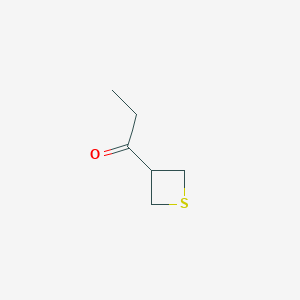 molecular formula C6H10OS B2443289 1-(Thietan-3-yl)propan-1-one CAS No. 1534838-92-0