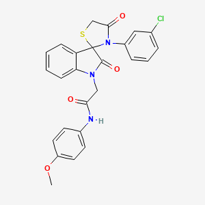 2-(3'-(3-chlorophenyl)-2,4'-dioxospiro[indoline-3,2'-thiazolidin]-1-yl)-N-(4-methoxyphenyl)acetamide