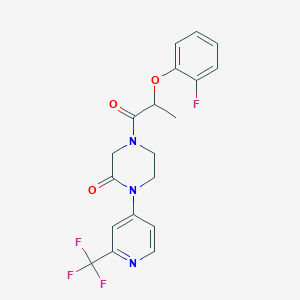 4-[2-(2-Fluorophenoxy)propanoyl]-1-[2-(trifluoromethyl)pyridin-4-yl]piperazin-2-one