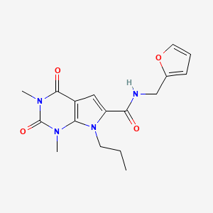 N-(furan-2-ylmethyl)-1,3-dimethyl-2,4-dioxo-7-propyl-2,3,4,7-tetrahydro-1H-pyrrolo[2,3-d]pyrimidine-6-carboxamide