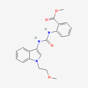 molecular formula C20H21N3O4 B2443303 2-(3-(1-(2-甲氧基乙基)-1H-吲哚-3-基)脲基)苯甲酸甲酯 CAS No. 922992-24-3